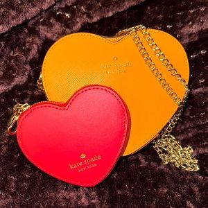 🆕 🧡❤️Kate Spade Heart Crossbody + Coin Purse Bundle❤️🧡
